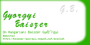 gyorgyi baiszer business card